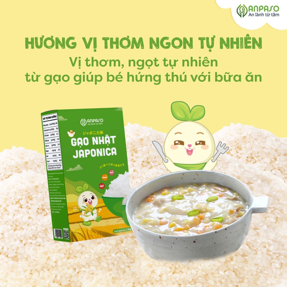 Gạo Japonica cho bé Anpaso 1kg hình 4