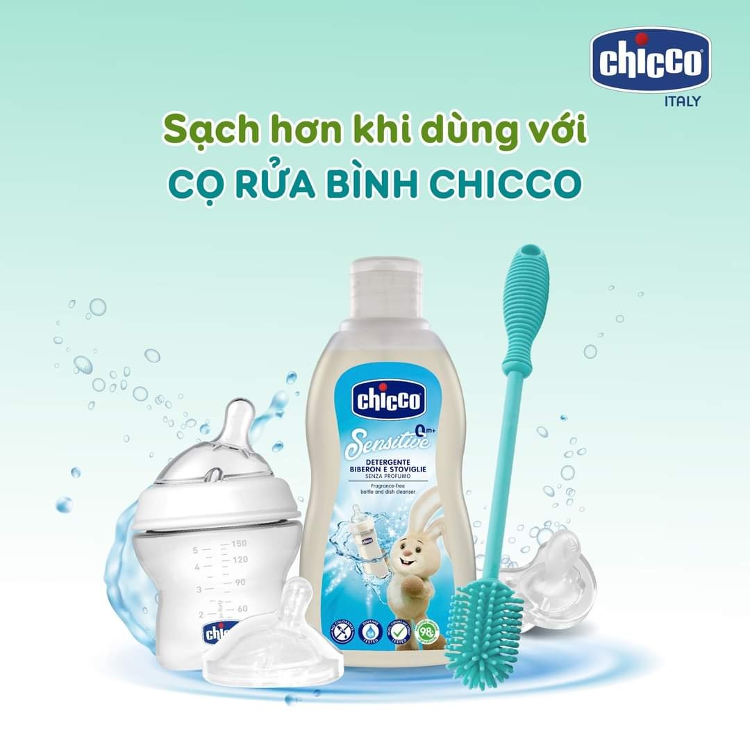 Nước rửa bình sữa Chicco chiết xuất dầu dừa 300ml (Dạng gel) hình 4