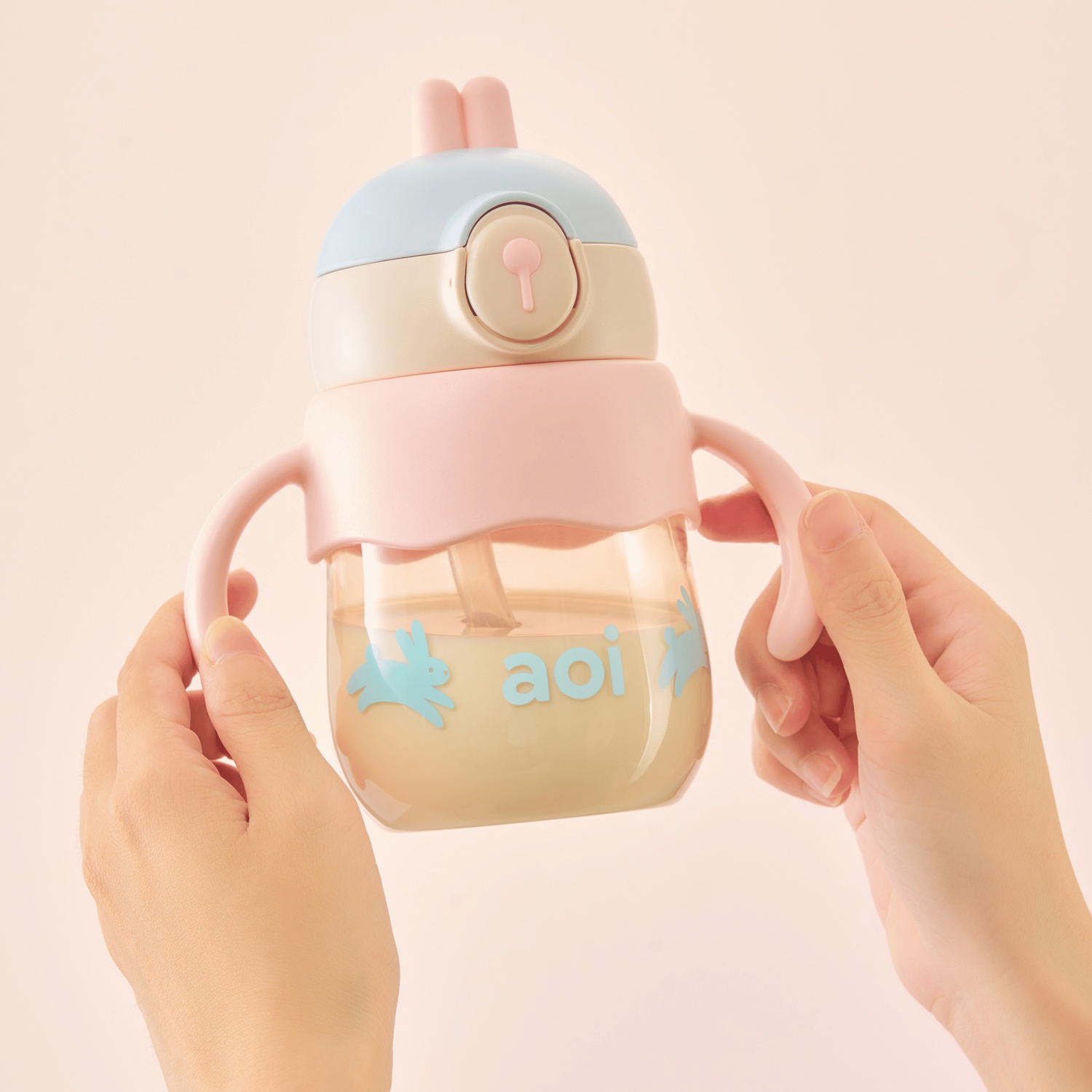 Bình nước trẻ em tritan Aoi Bunny thỏ 450ml hình 1