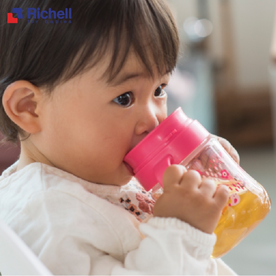 Bình tập uống 360 độ Mugood Richell hình 1