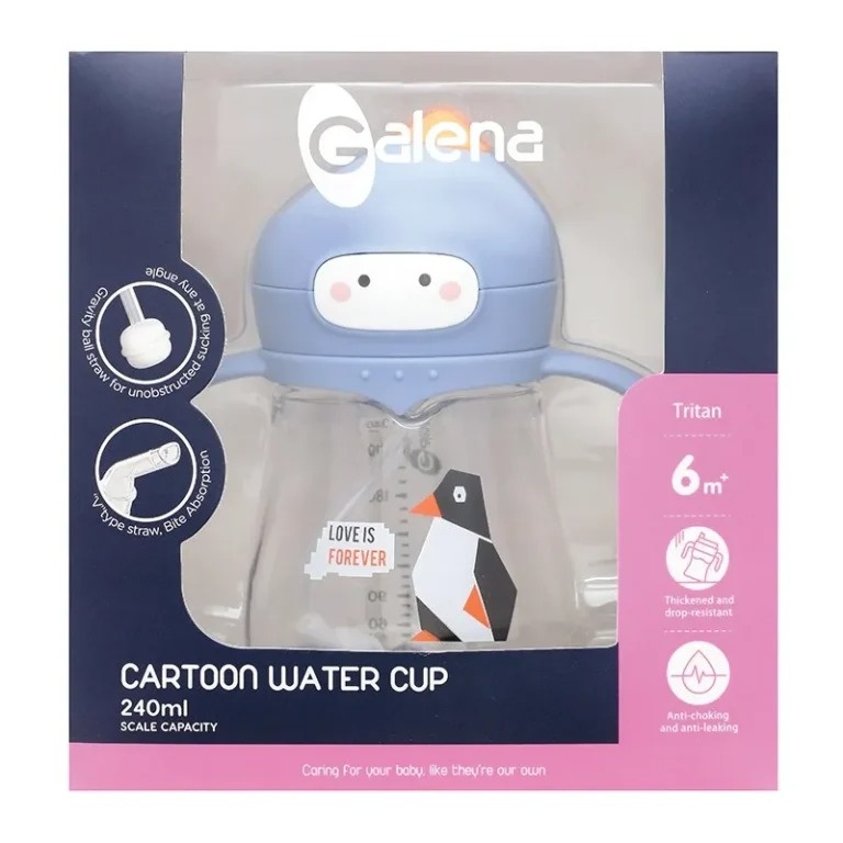 Bình tập uống nước cho bé Tritan Galena GA-B05 240ml (Màu ngẫu nhiên) hình 1