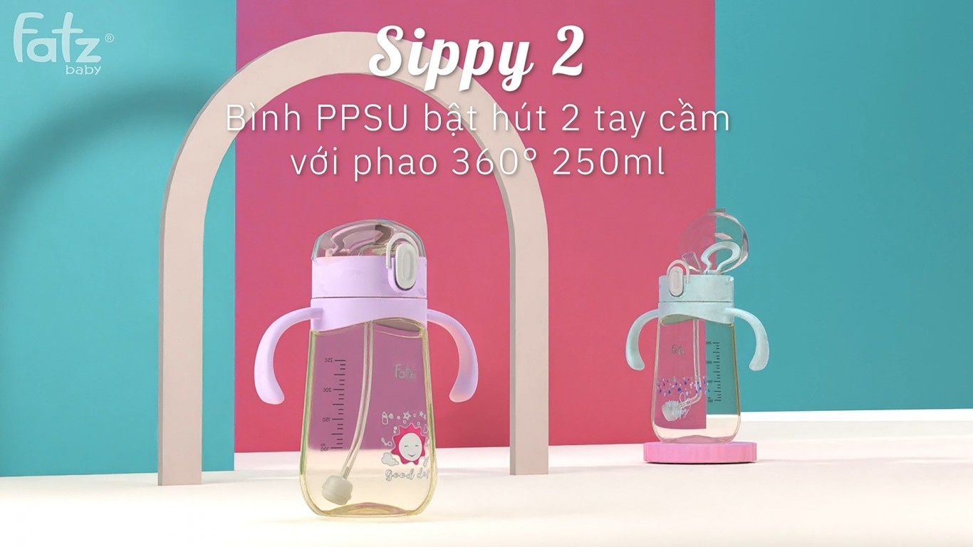 Binh tập uống nước Fatzbaby PPSU 360 độ 250ml FB0289BTX (Màu ngẫu nhiên) hình 8