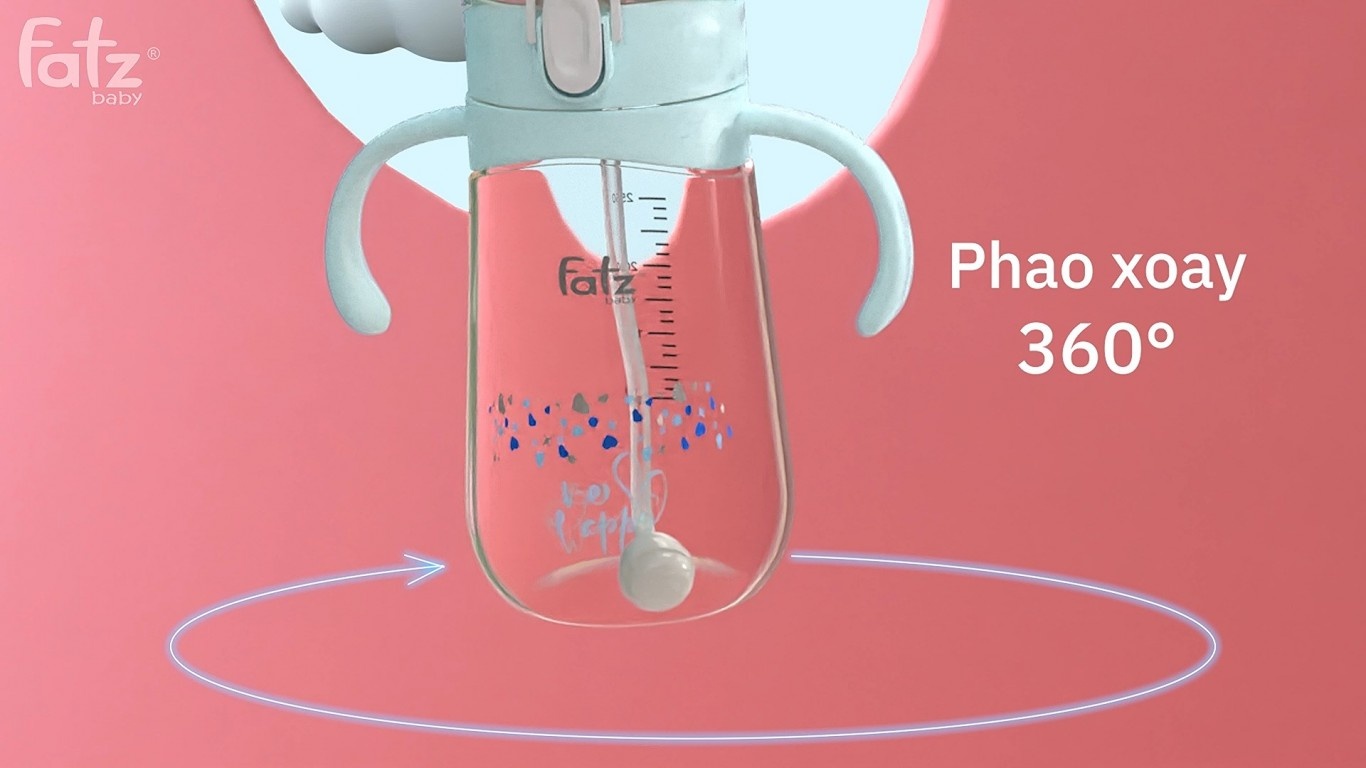 Binh tập uống nước Fatzbaby PPSU 360 độ 250ml FB0289BTX (Màu ngẫu nhiên) hình 3