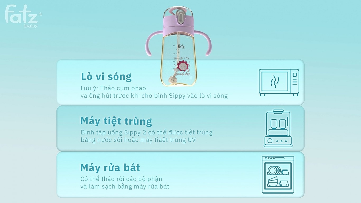 Binh tập uống nước Fatzbaby PPSU 360 độ 250ml FB0289BTX (Màu ngẫu nhiên) hình 7