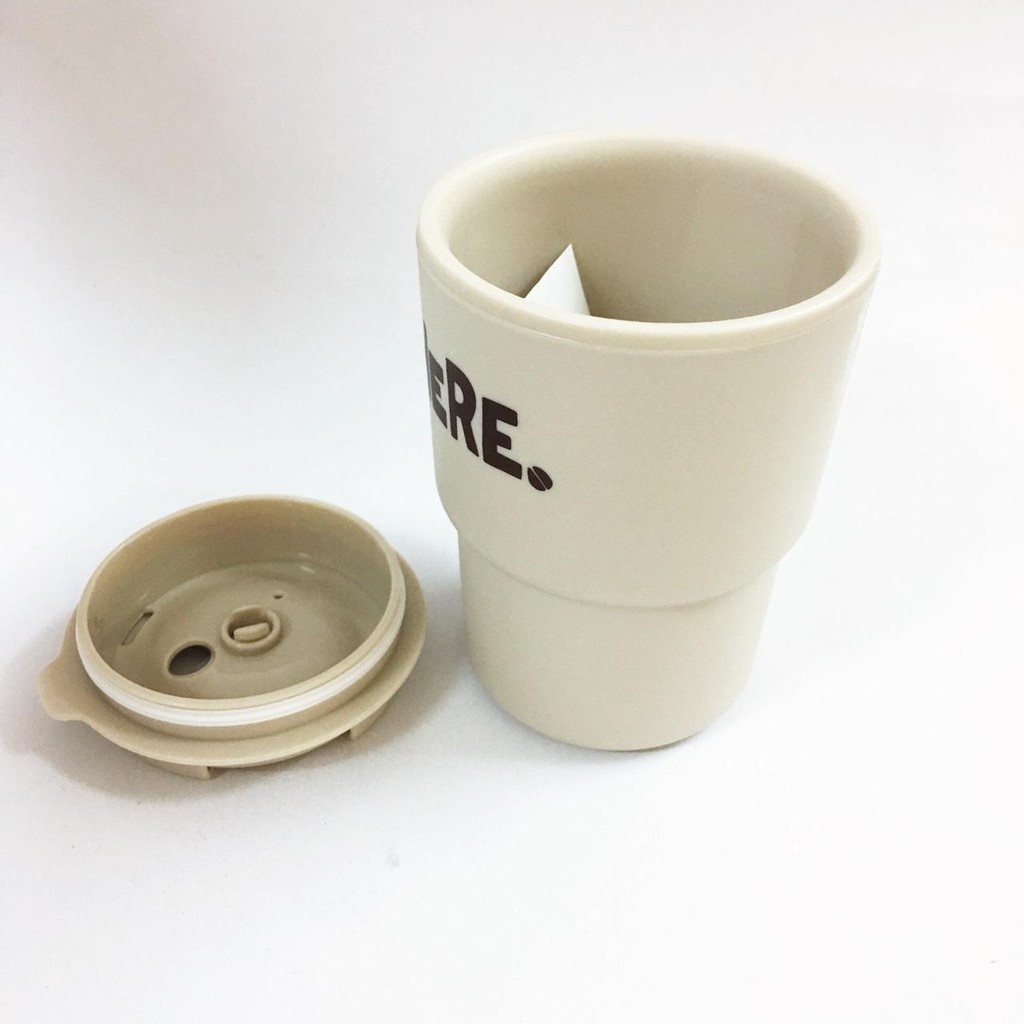 Cốc uống nước có nắp xoay KBN (Trắng) hình 3