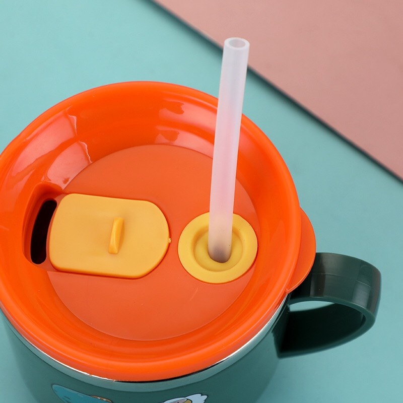 Cốc uống nước giữ nhiệt cho bé Inox kèm nắp đậy 250ml (Màu ngẫu nhiên) hình 4