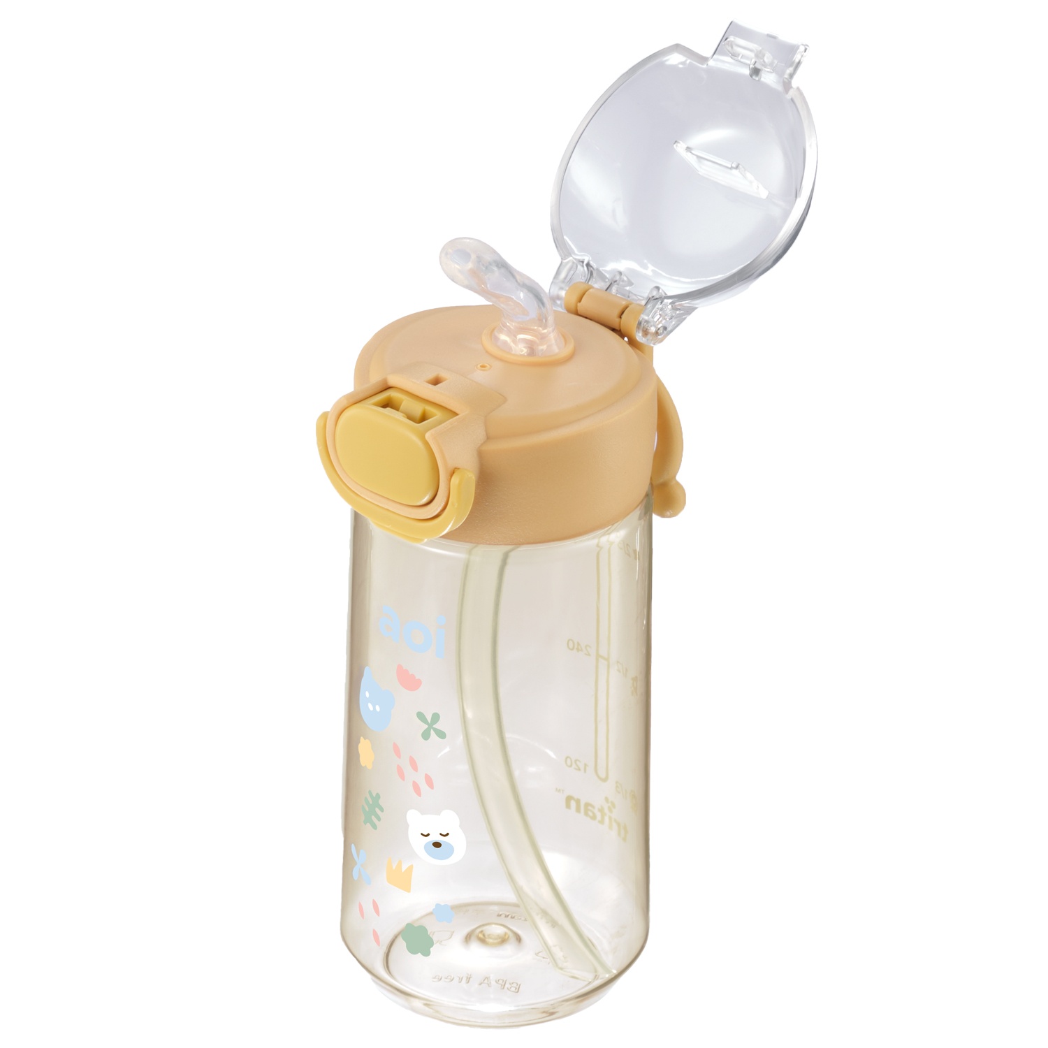 Bình nước trẻ em tritan Aoi Buddy gấu 480ml hình 7