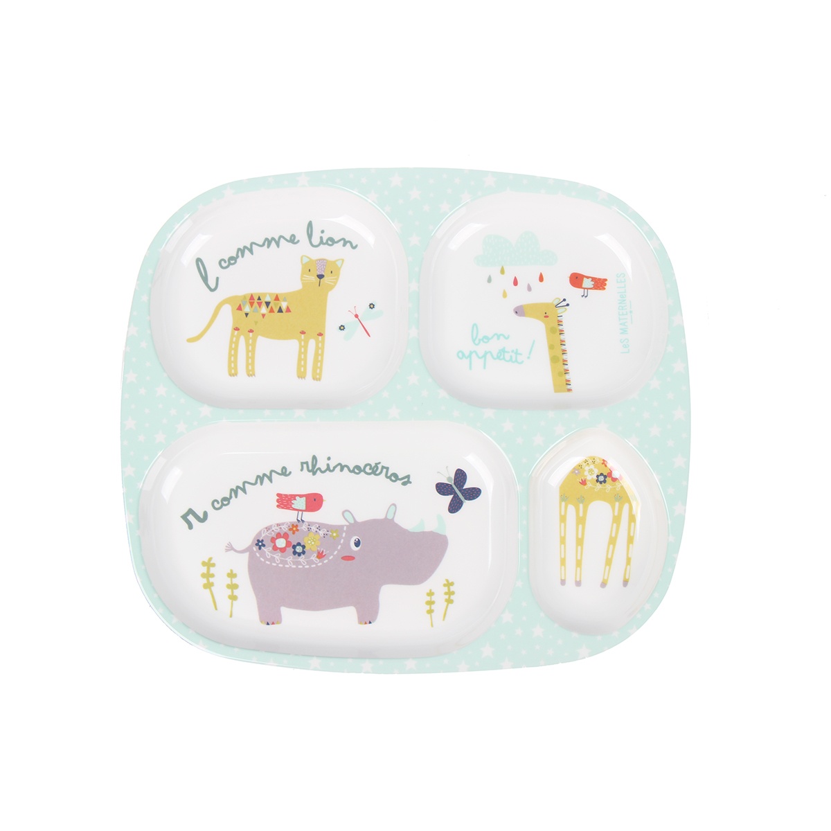 Khay ăn dặm 4 ngăn KidsPlaza U01 Forest Blue 180g hình 1