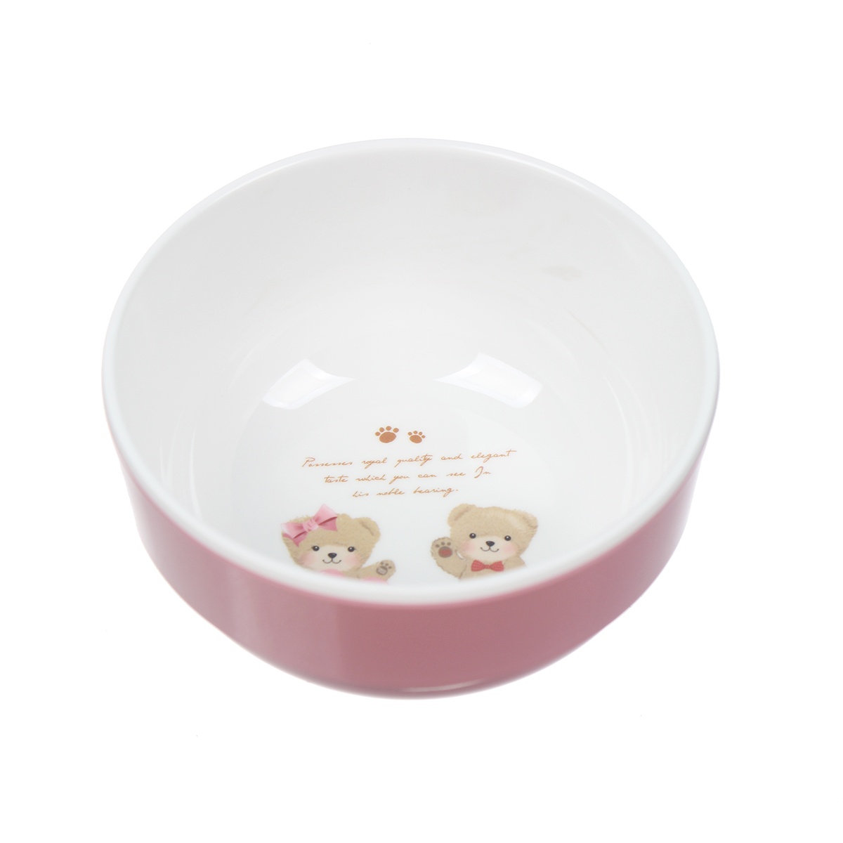 Bát ăn dặm KidsPlaza U06 Teddy Pink 100g hình 2