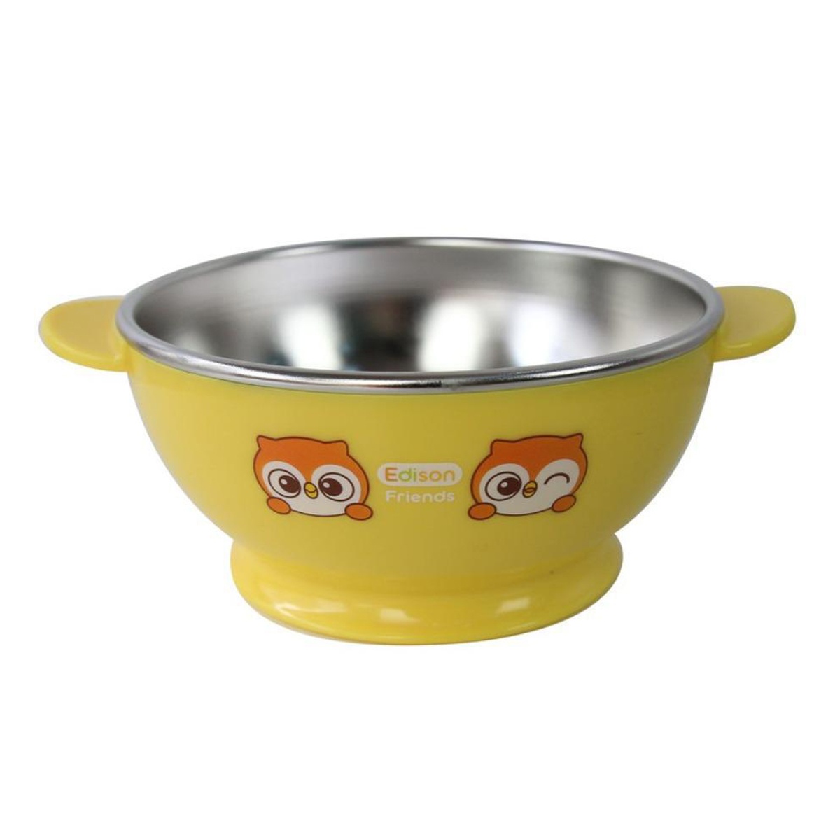Bát ăn inox Edison chống trượt hình cú mèo cho bé hình 1