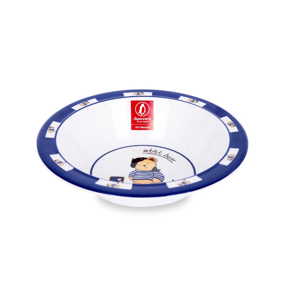 Đĩa ăn sâu lòng in hình chú gấu P182-8 hình 1