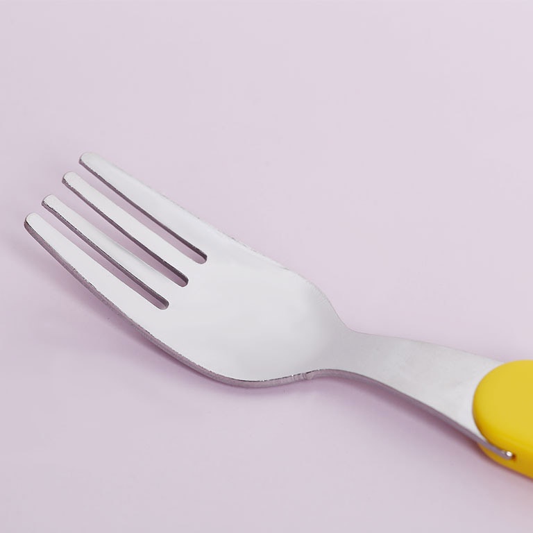 Dĩa inox Konbini cho bé kèm hộp đựng hình thú (Màu ngẫu nhiên) hình 4