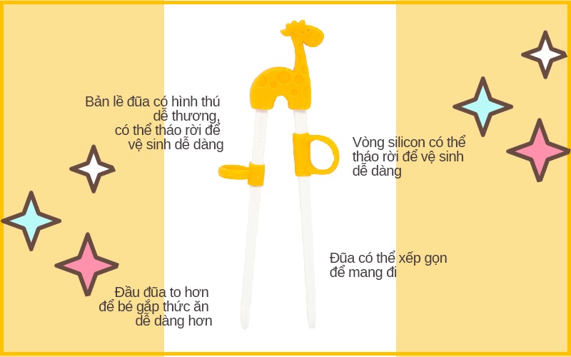 Đũa tập ăn cho bé từ 3 tuổi Marcus & Marcus (Hươu Lola) hình 2