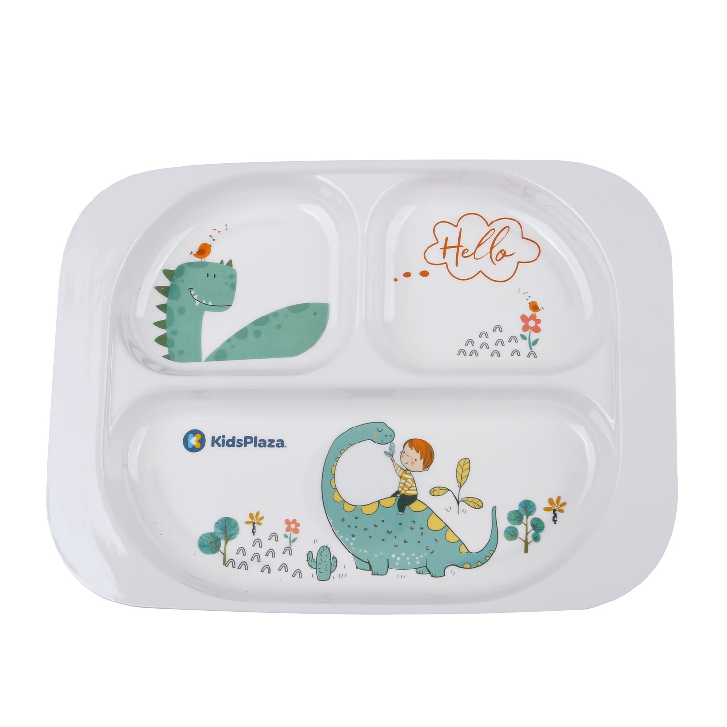 Khay ăn 3 ngăn KidsPlaza Dinosaur T002 170g hình 1