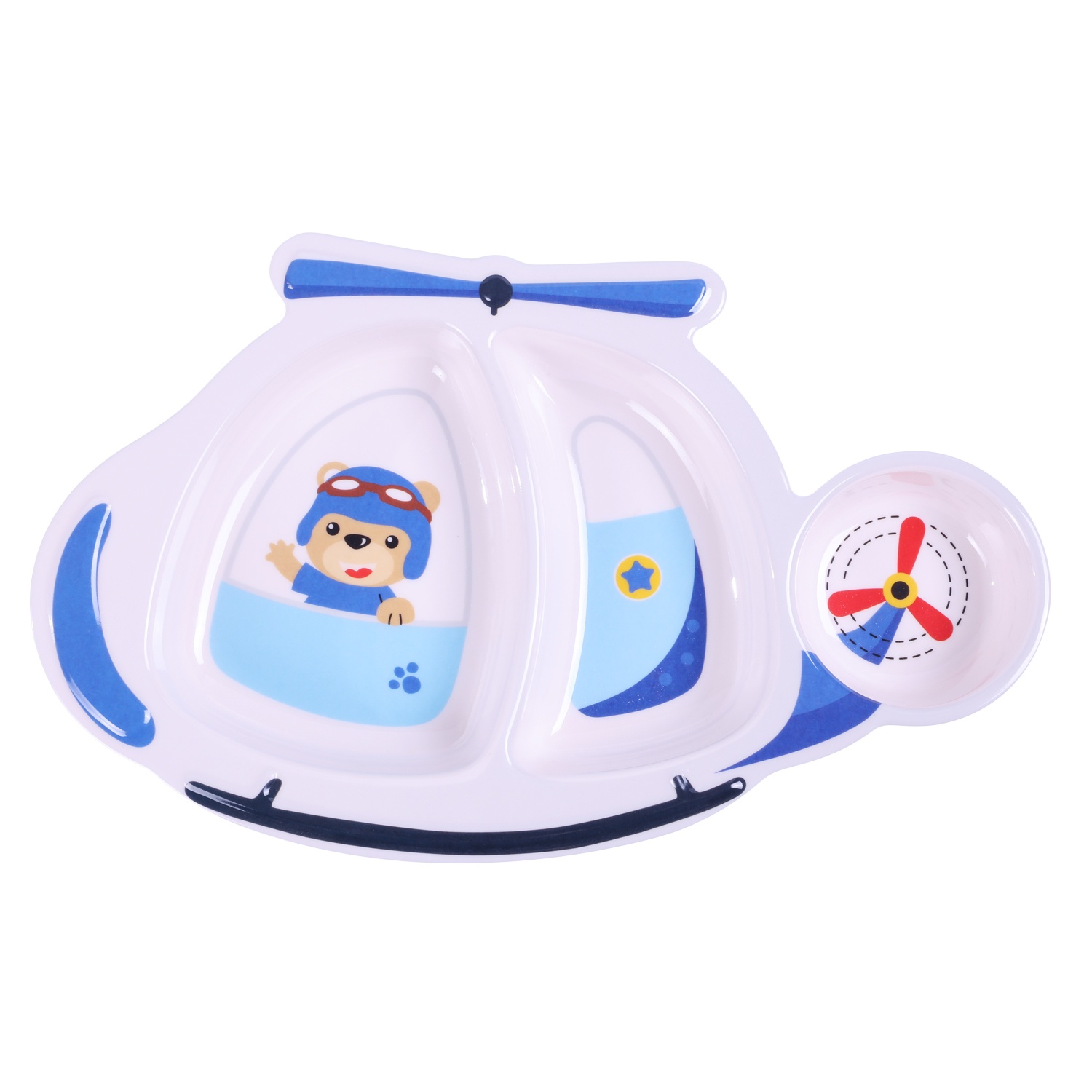 Khay ăn dặm Mamago Helicopter 3 ngăn 208g