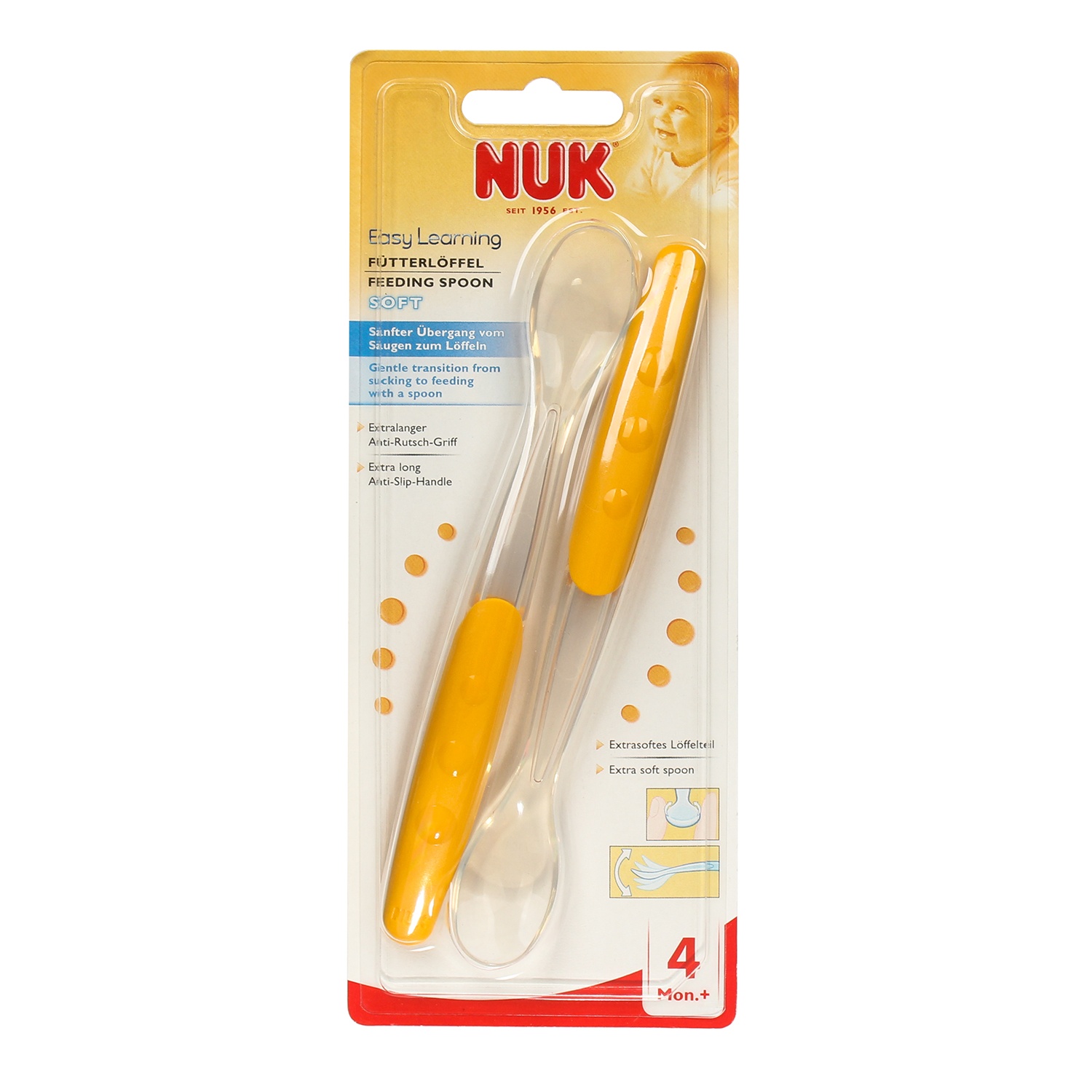 Set 2 thìa ăn dặm Silicon NUK hình 1