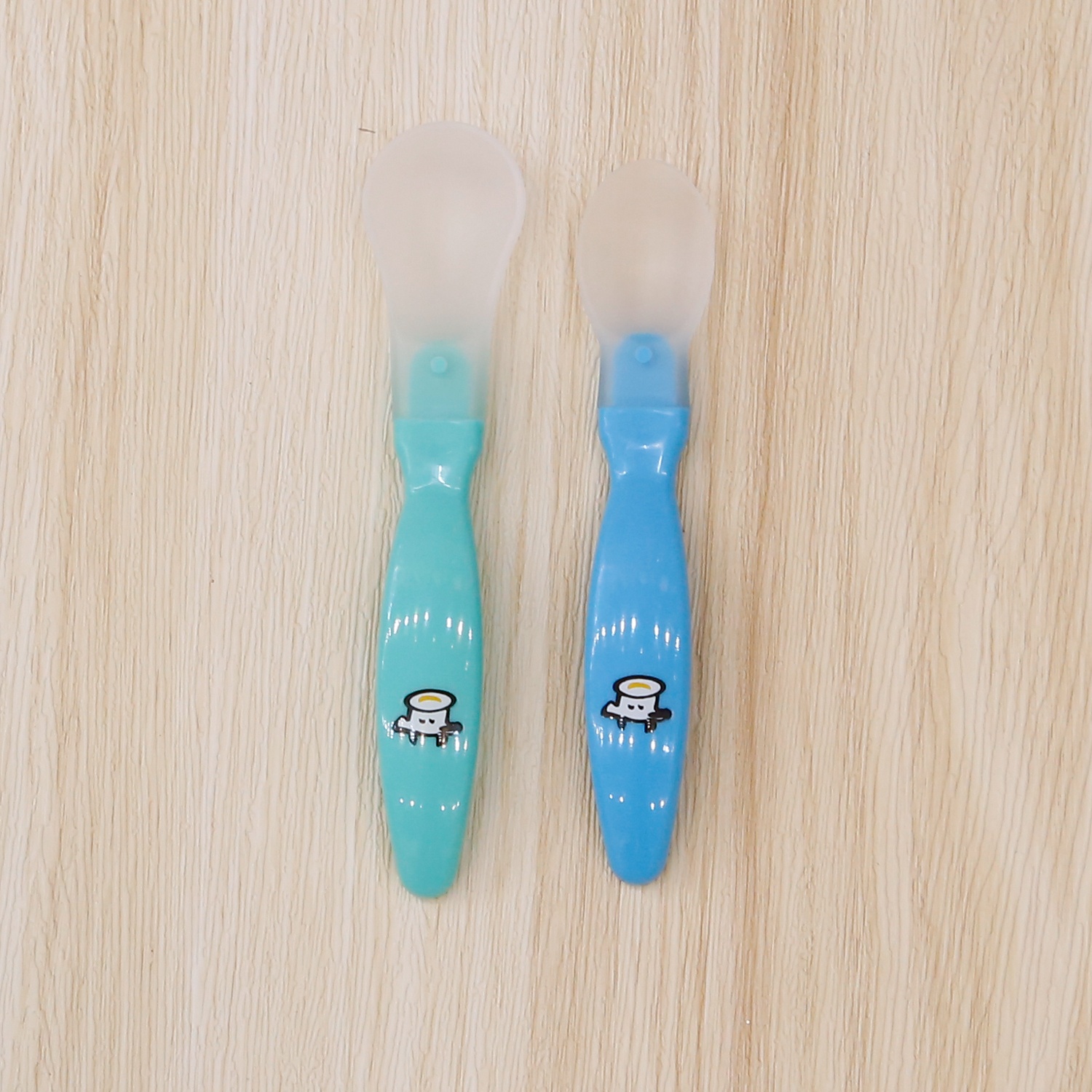 Thìa ăn đôi silicone Basilic D1414 (Màu ngẫu nhiên) hình 1