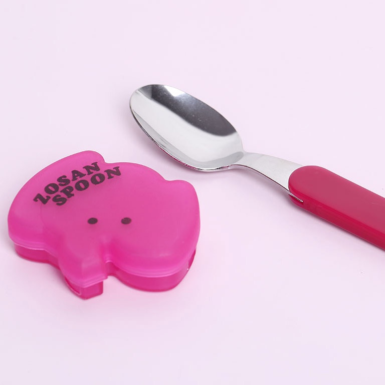 Thìa inox Konbini cho bé kèm hộp đựng hình thú (Màu ngẫu nhiên) hình 3