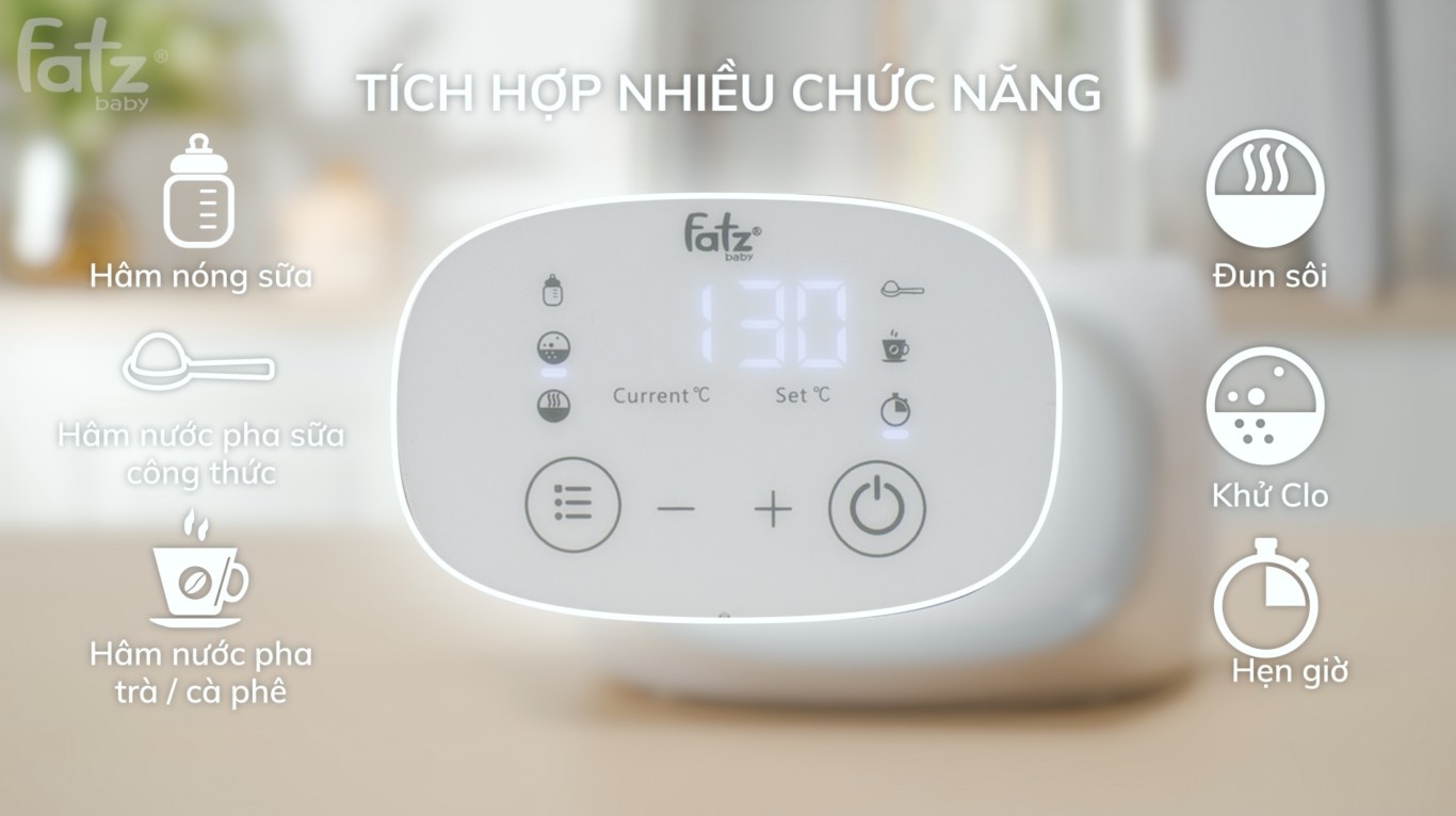 Máy đun nước và hâm nước pha sữa điện tử Fatzbaby Quick 9 FB3526TN hình 2