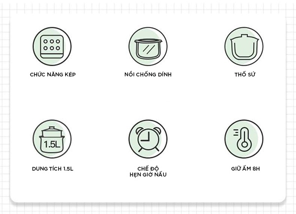 Nồi hầm cách thủy Bonbébé BB-31 dung tích 1000ml hình 2