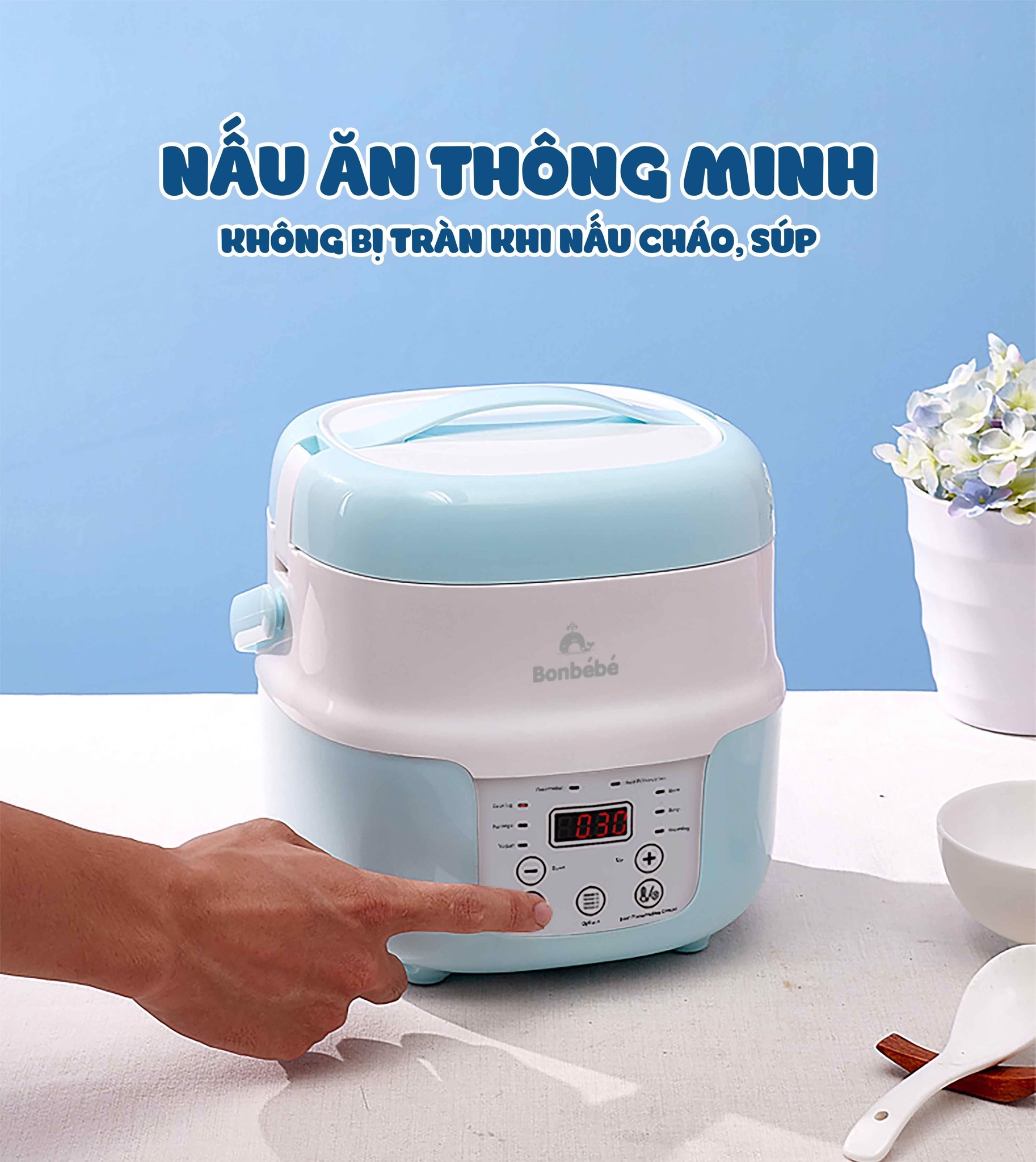 Nồi nấu nhanh thông minh Bonbébé BB-36 dung tích 2000ml hình 2