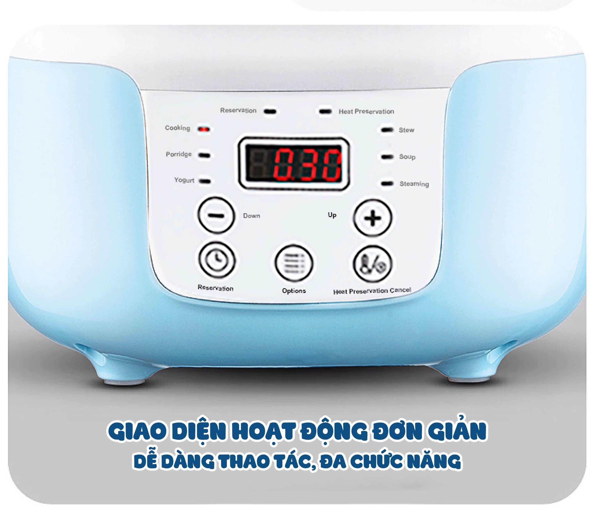 Nồi nấu nhanh thông minh Bonbébé BB-36 dung tích 2000ml hình 6