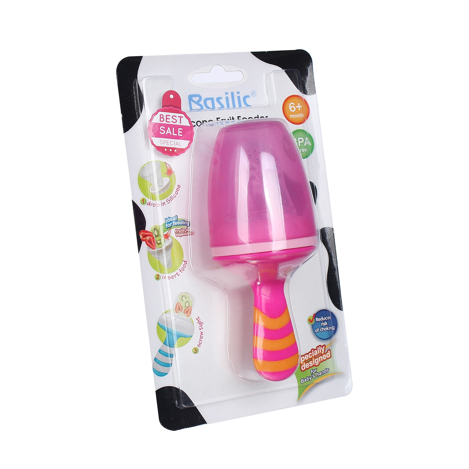 Túi nhai chống hóc cho bé Silicone Basilic D384 hình 2