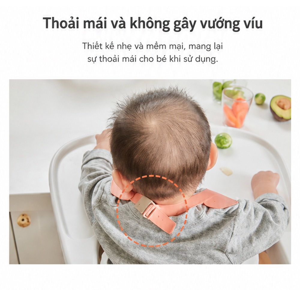 Yếm ăn silicone Moyuum cao cấp (Sweet Party) hình 4