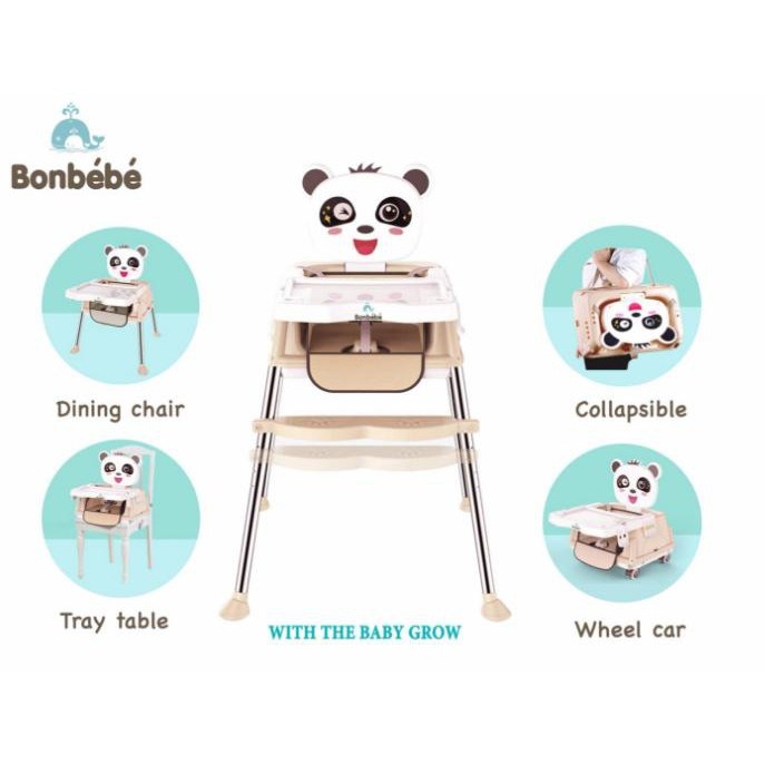 Ghế ăn dặm Bonbébé BB-12 đa năng hình gấu hình 5