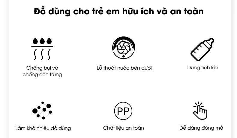 Giá úp bình sữa có nắp đậy AC (Xanh) hình 4