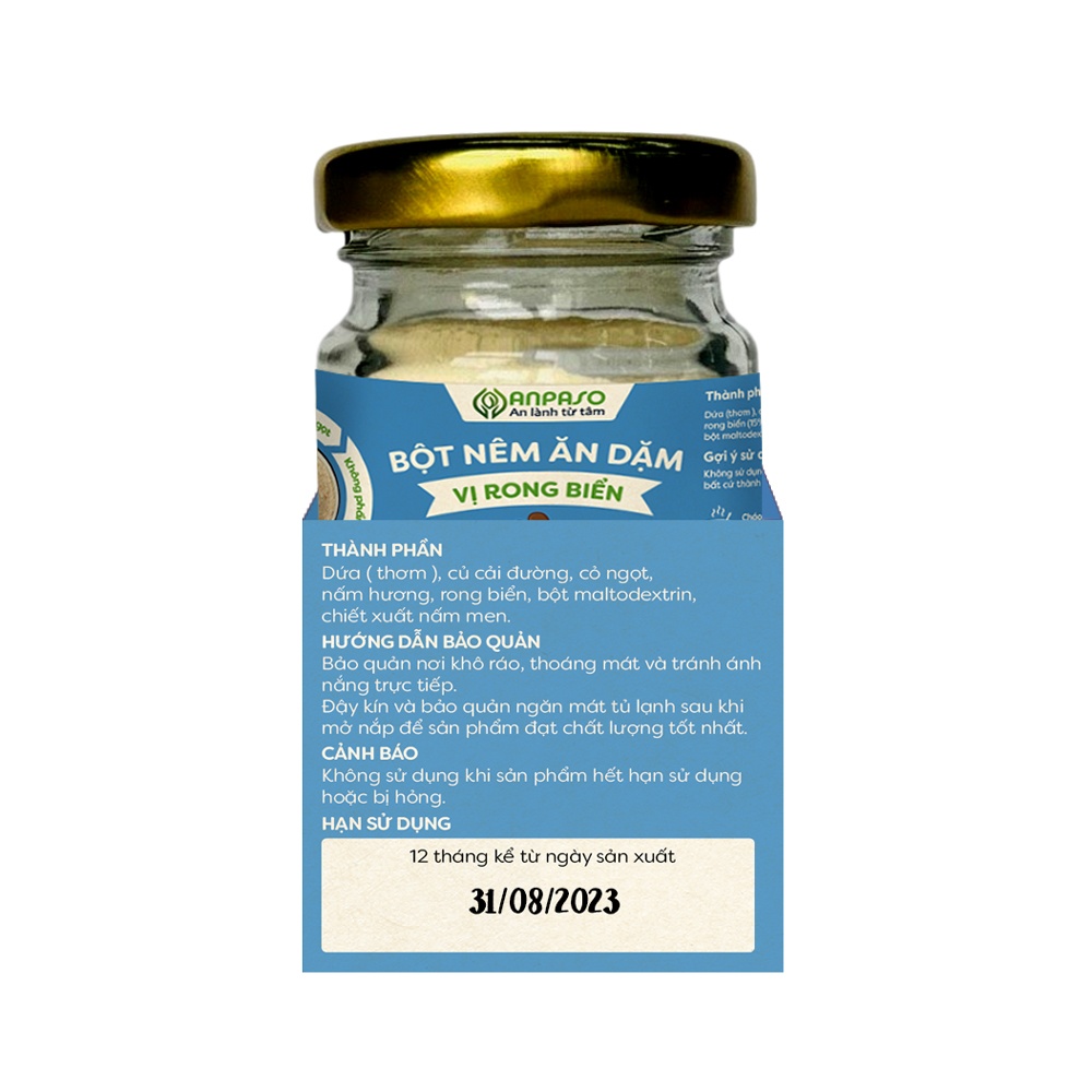 Bột nêm ăn dặm Anpaso vị rong biển 60g hình 3