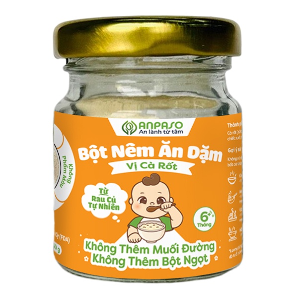 Bột nêm ăn dặm Anpaso vị cà rốt 60g