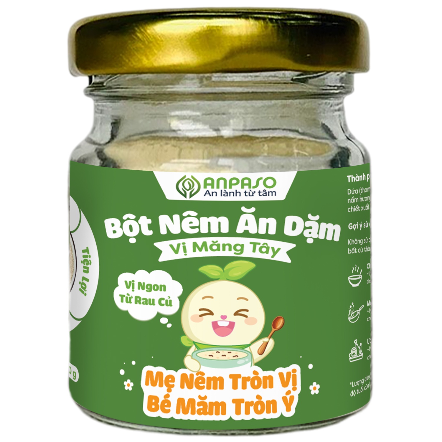 Bột nêm ăn dặm Anpaso vị măng tây 60g