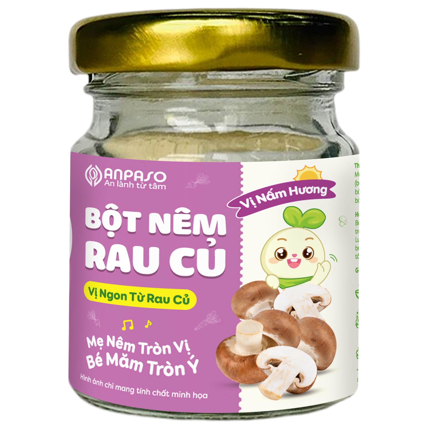Bột nêm ăn dặm Anpaso vị nấm hương 60g hình 1