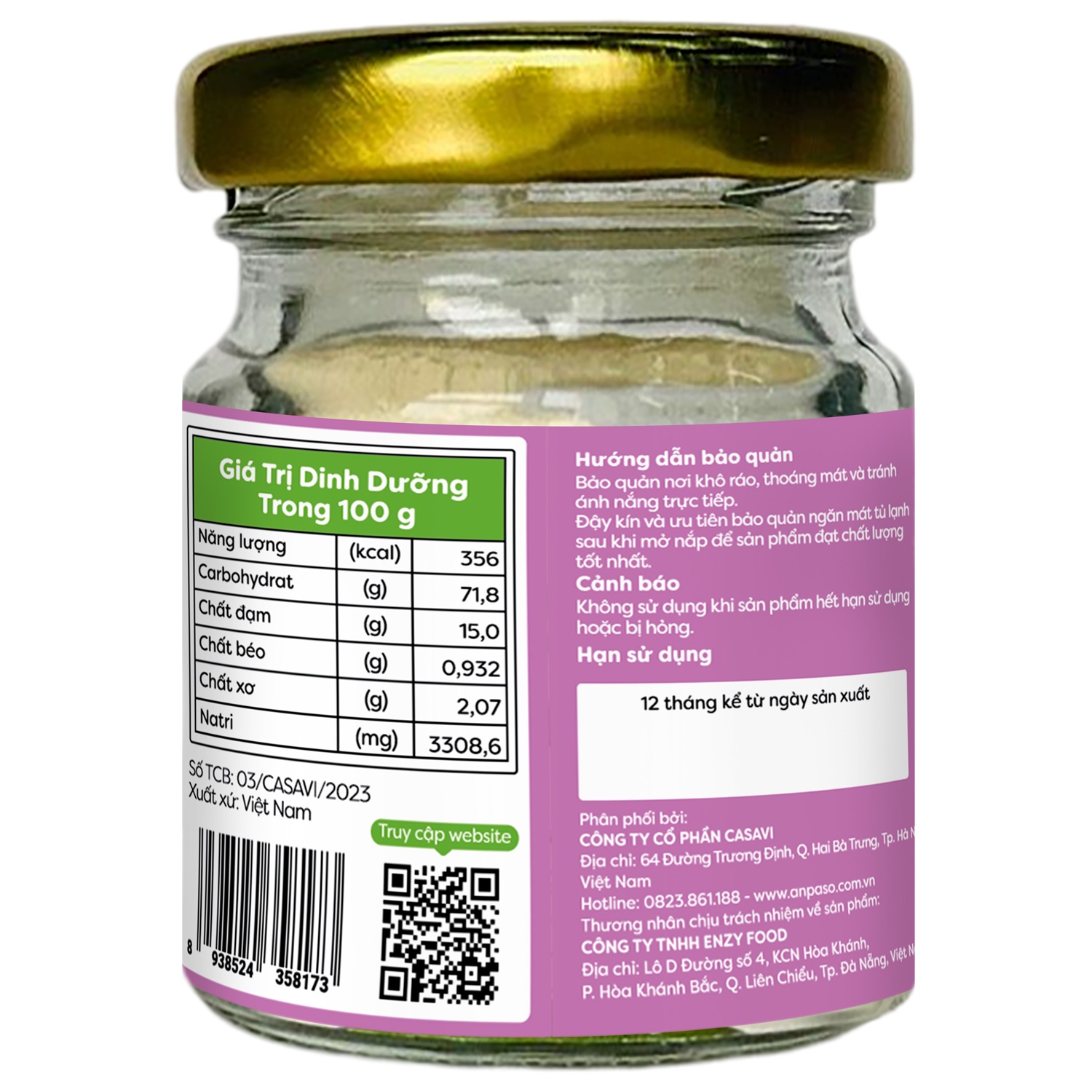 Tác dụng bột nêm ăn dặm Anpaso vị rau củ 60g