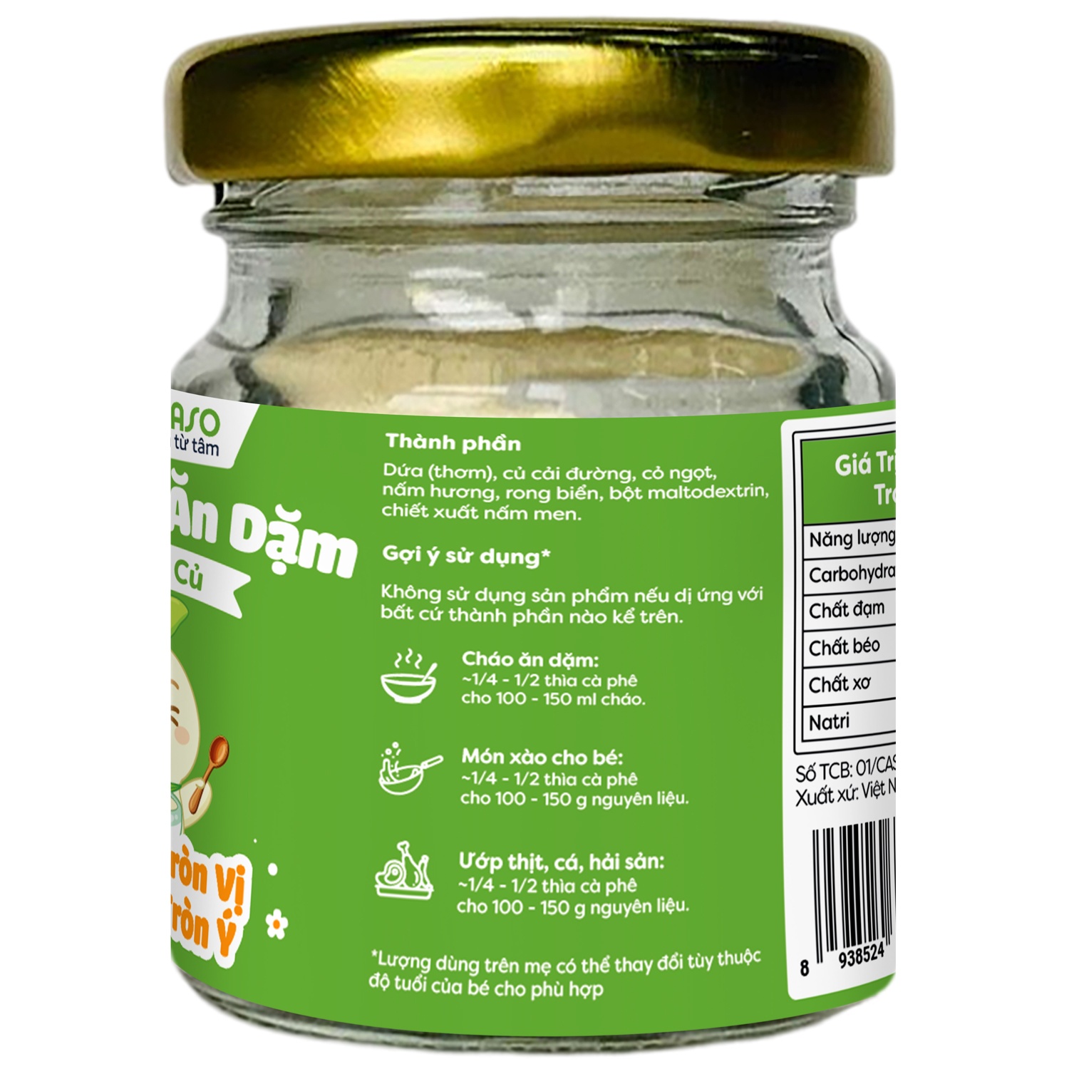 Bột nêm ăn dặm Anpaso vị rau củ 60g