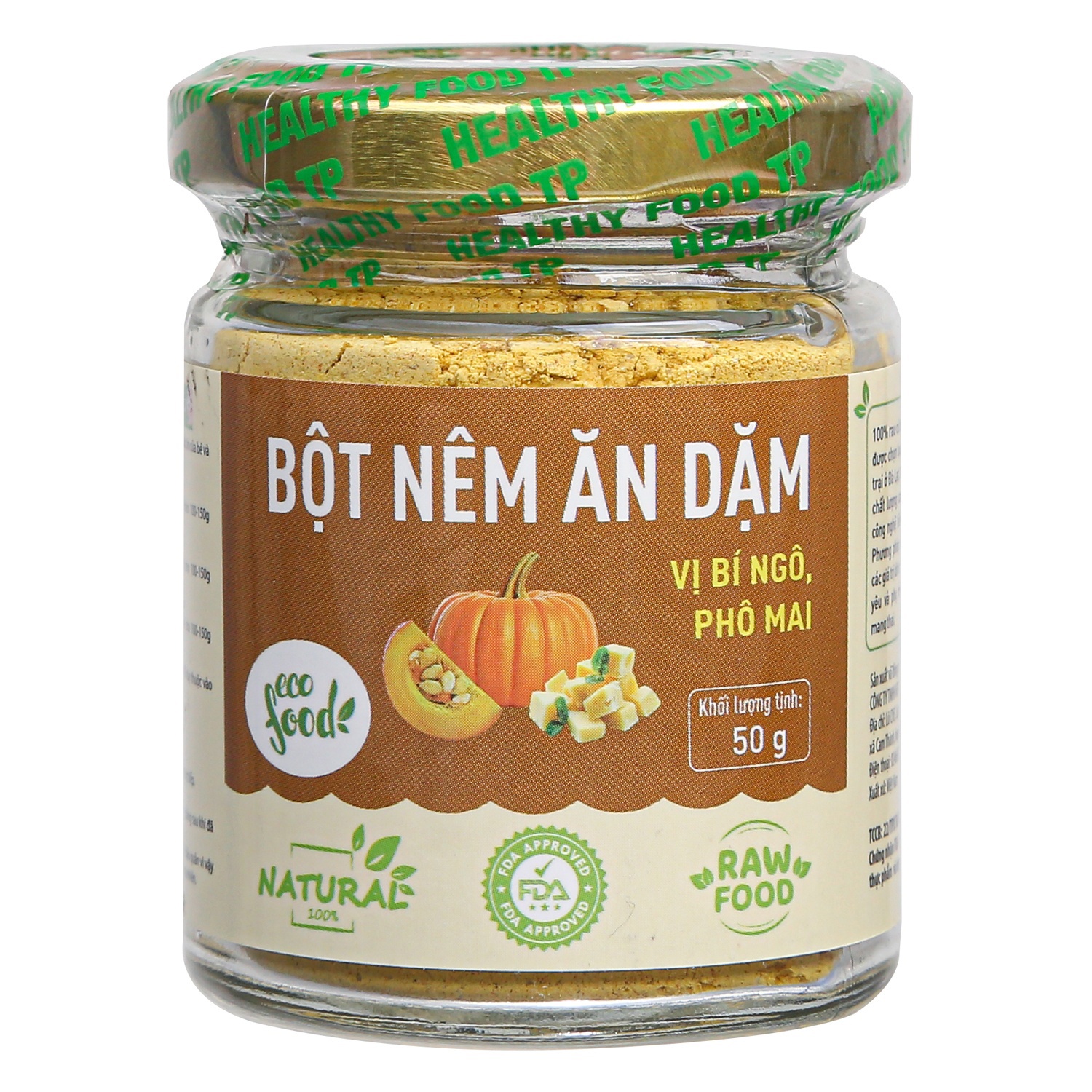 Bột nêm ăn dặm bí ngô và phô mai Ecofood 50g hình 1
