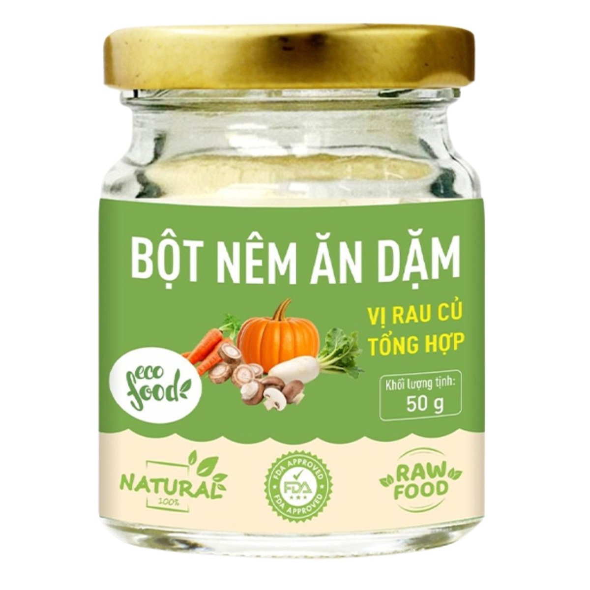 Bột nêm ăn dặm rau củ tổng hợp Ecofood 50g hình 1