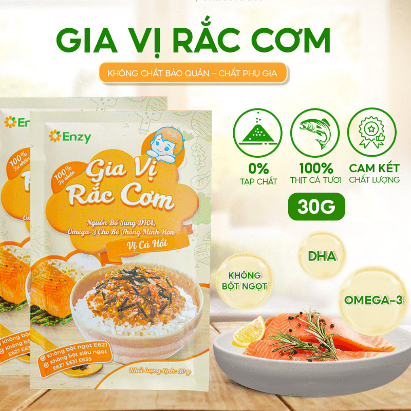 Gia vị rắc cơm Enzy vị cá hồi gói 30g hình 3