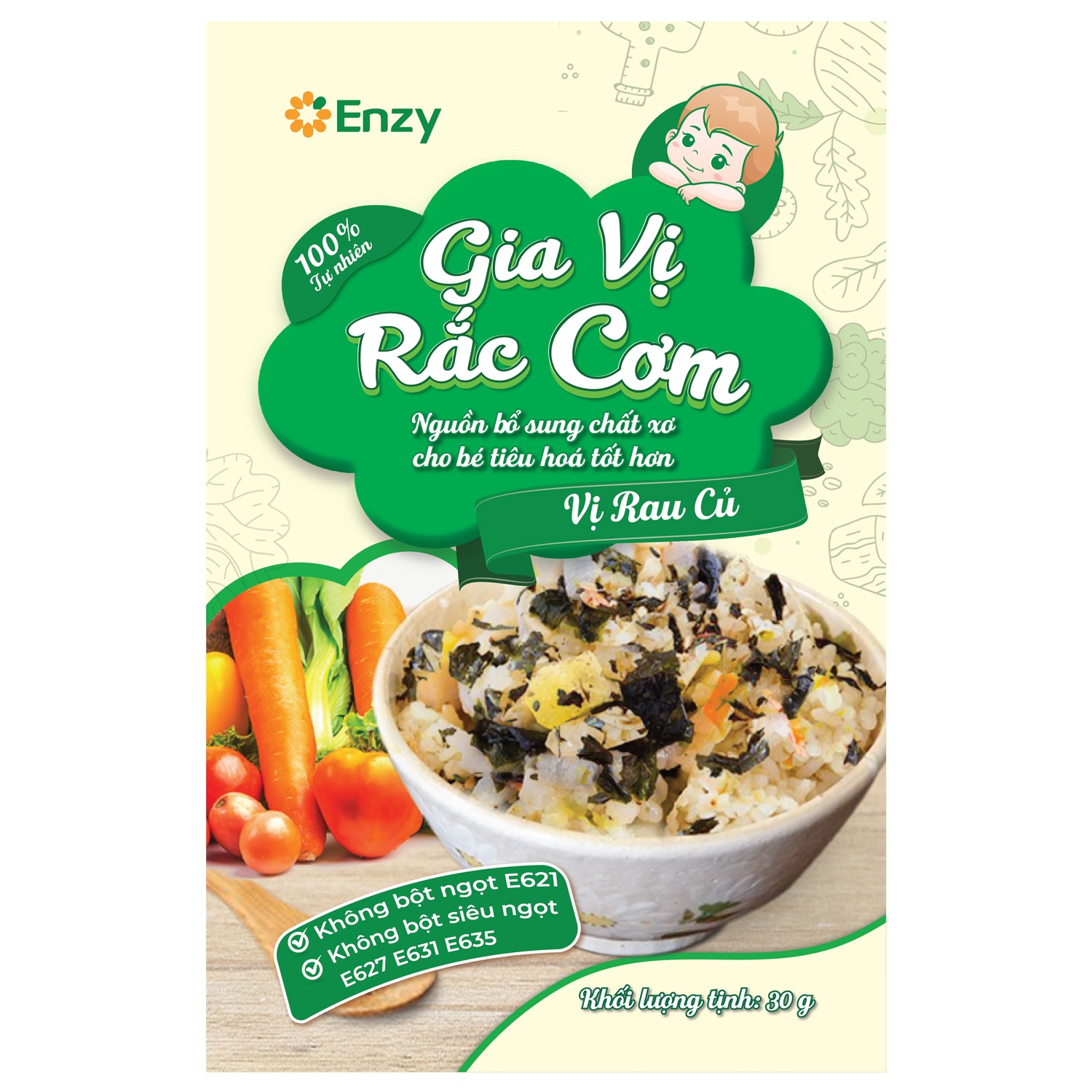 Gia vị rắc cơm Enzy vị rau củ gói 30g hình 1