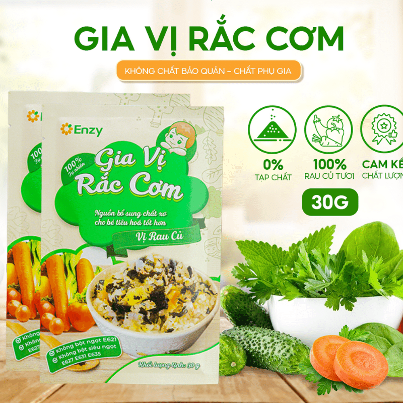 Gia vị rắc cơm Enzy vị rau củ gói 30g hình 3