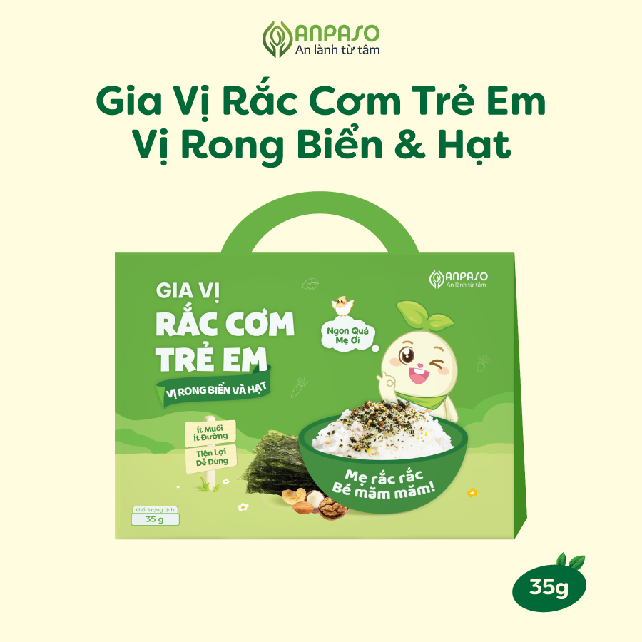 Gia vị rắc cơm trẻ em vị rong biển Anpaso 35g hình 2
