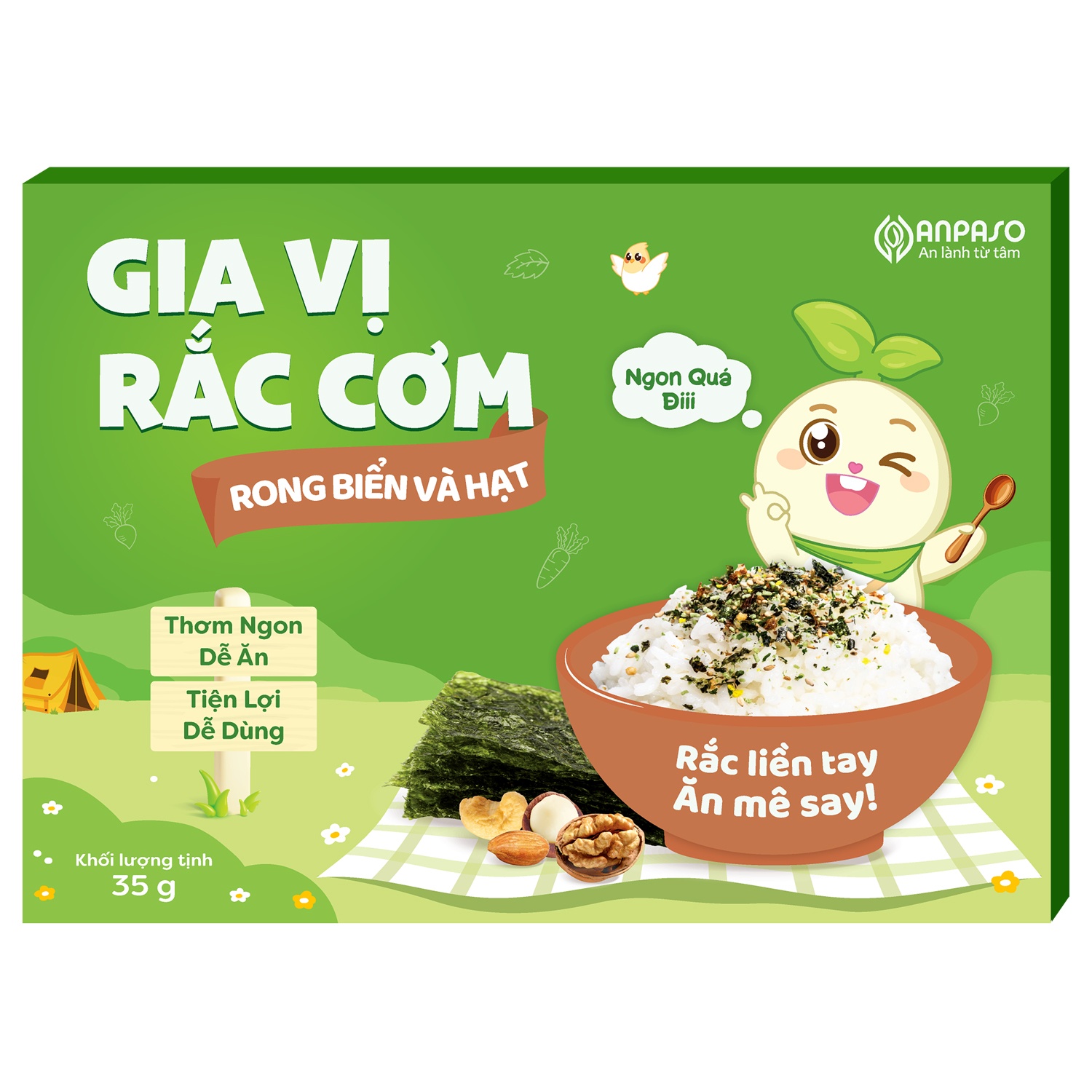 Gia vị rắc cơm trẻ em vị rong biển Anpaso 35g hình 1