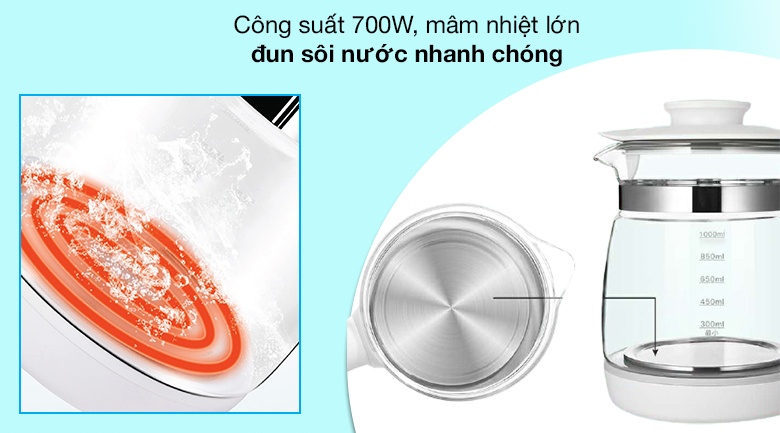 Bình đun nước pha sữa Bonbébé BB06 thông minh hình 5