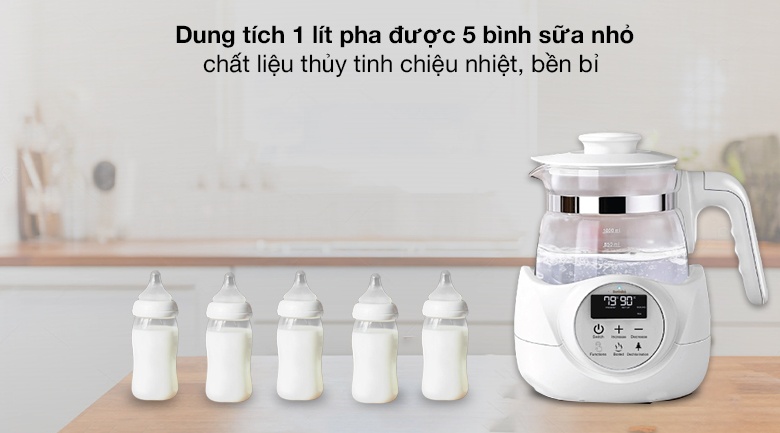 Bình đun nước pha sữa Bonbébé BB06 thông minh hình 6