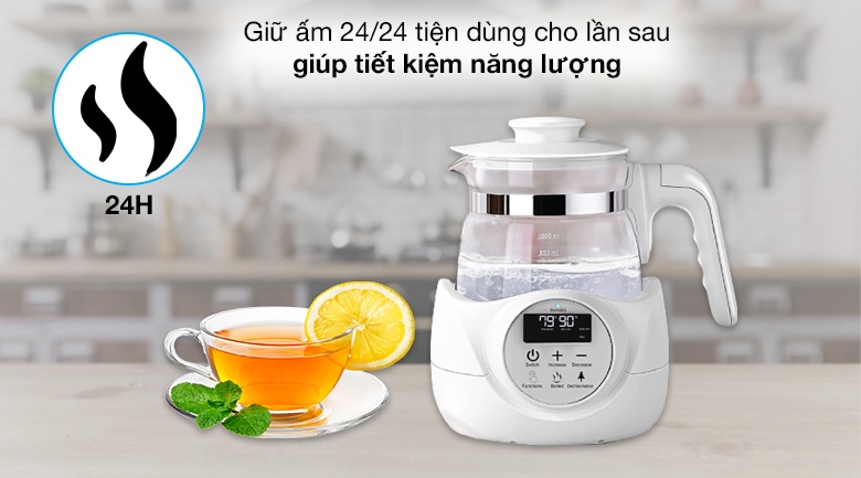 Bình đun nước pha sữa Bonbébé BB06 thông minh hình 8