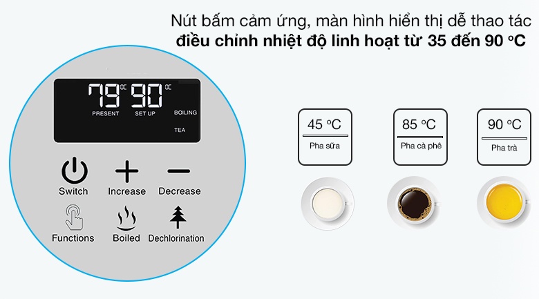 Bình đun nước pha sữa Bonbébé BB06 thông minh hình 7