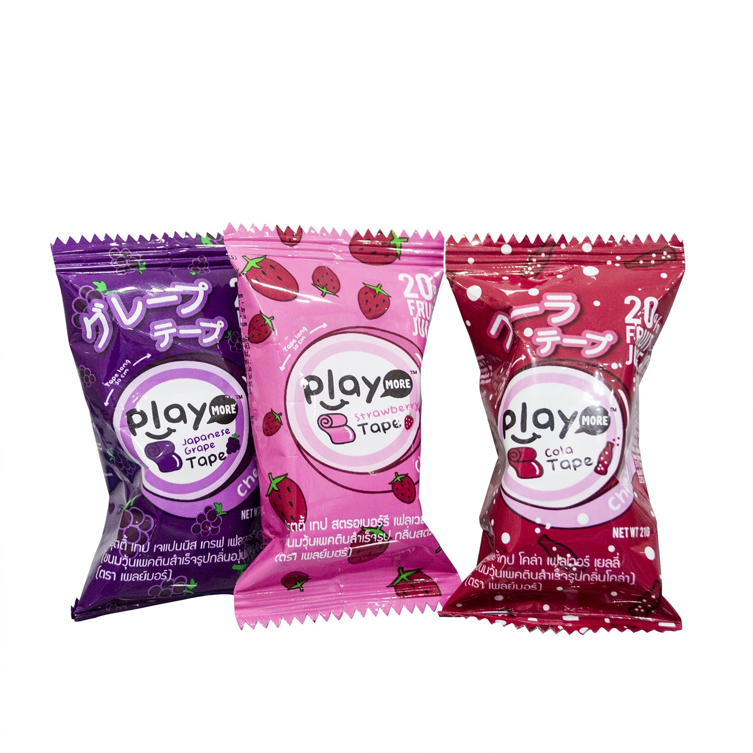Kẹo dẻo cuộn Playmore vị Cola 21g cho bé 5Y+ hình 2