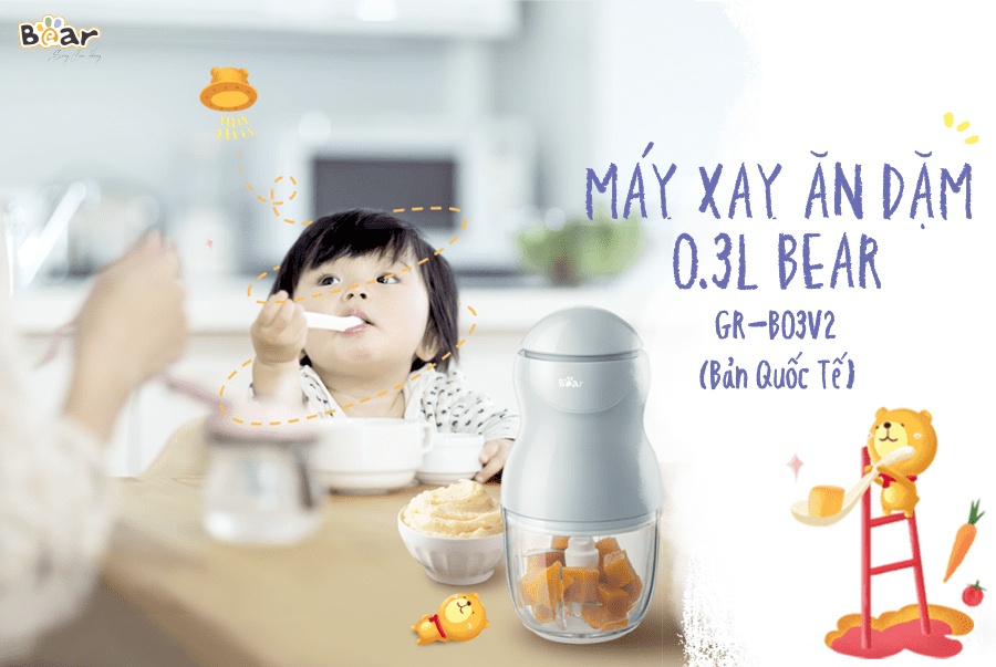Máy xay ăn dặm cho bé Bear GR-B03V2 0,3 lít hình 2
