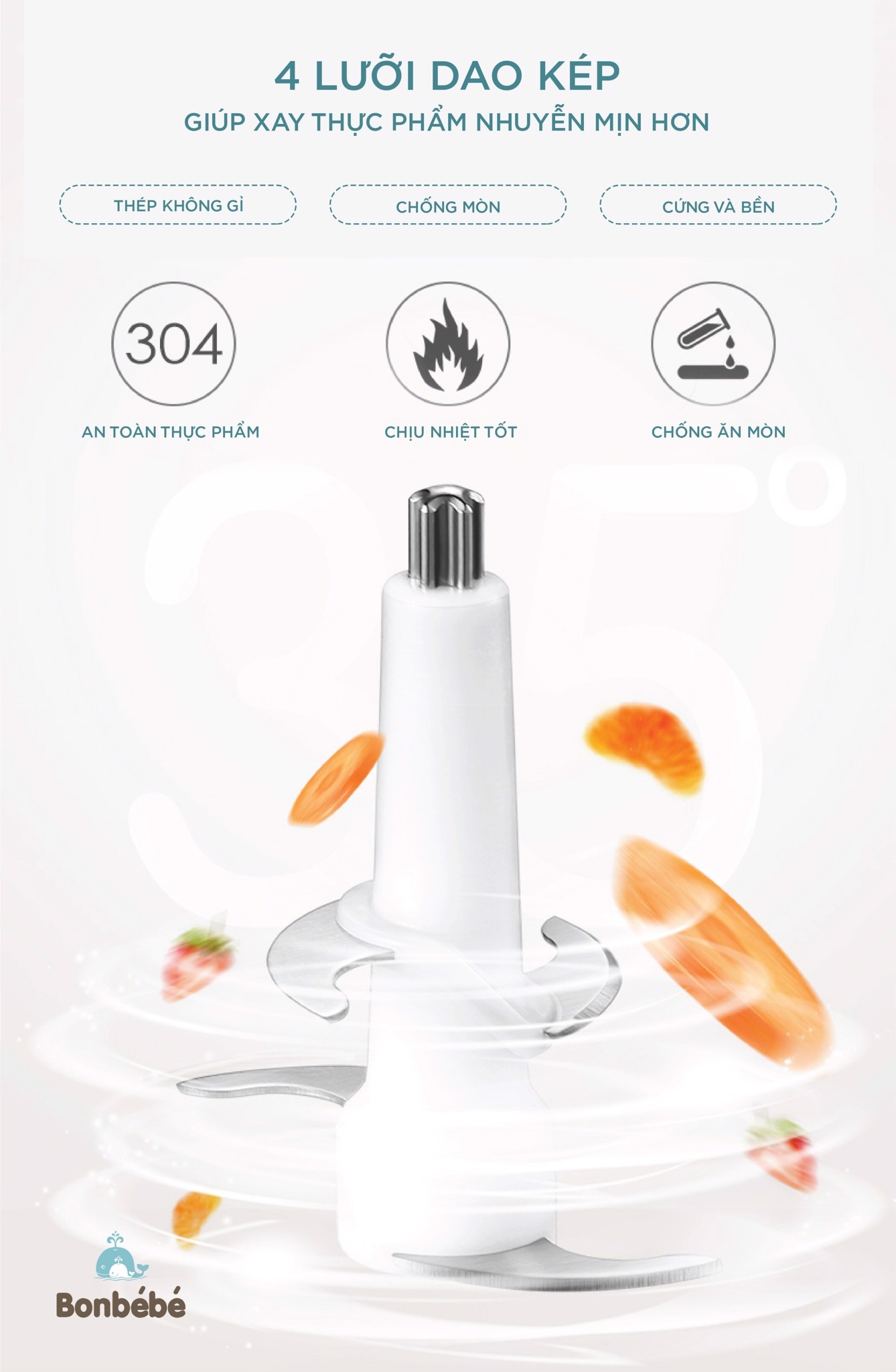 Máy xay đa năng BonBébé BB-03 dung tích 300ml hình 3